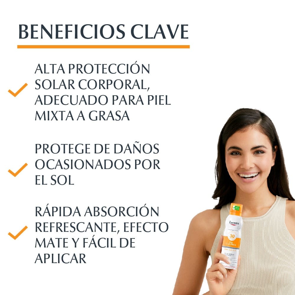 Eucerin Sun Spray Transp Toque Seco FPS 30 - Imagen 2