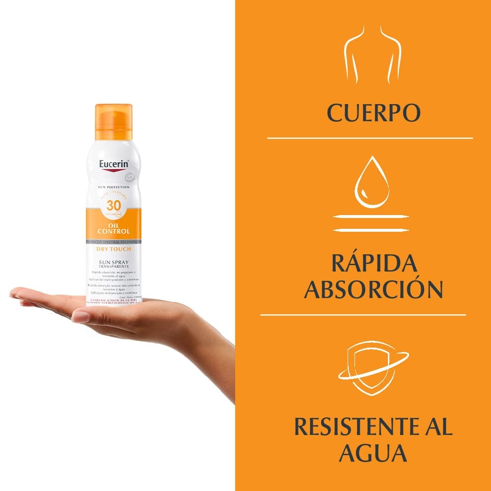 Eucerin Sun Spray Transp Toque Seco FPS 30 - Imagen 3
