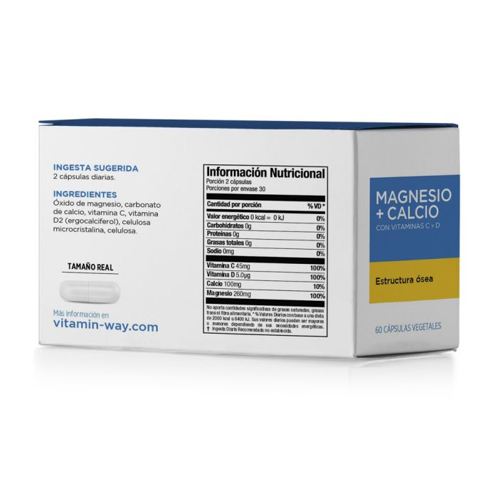 PHARMAMERICAN MAGNESIO+CALCIO VIT.WAY CAP X 60 - Imagen 2