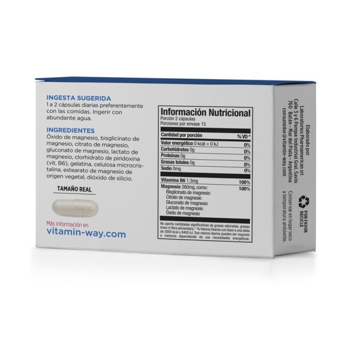 PHARMAMERICAN MULTI MAGNESIO V.W CAP X30 - Imagen 2