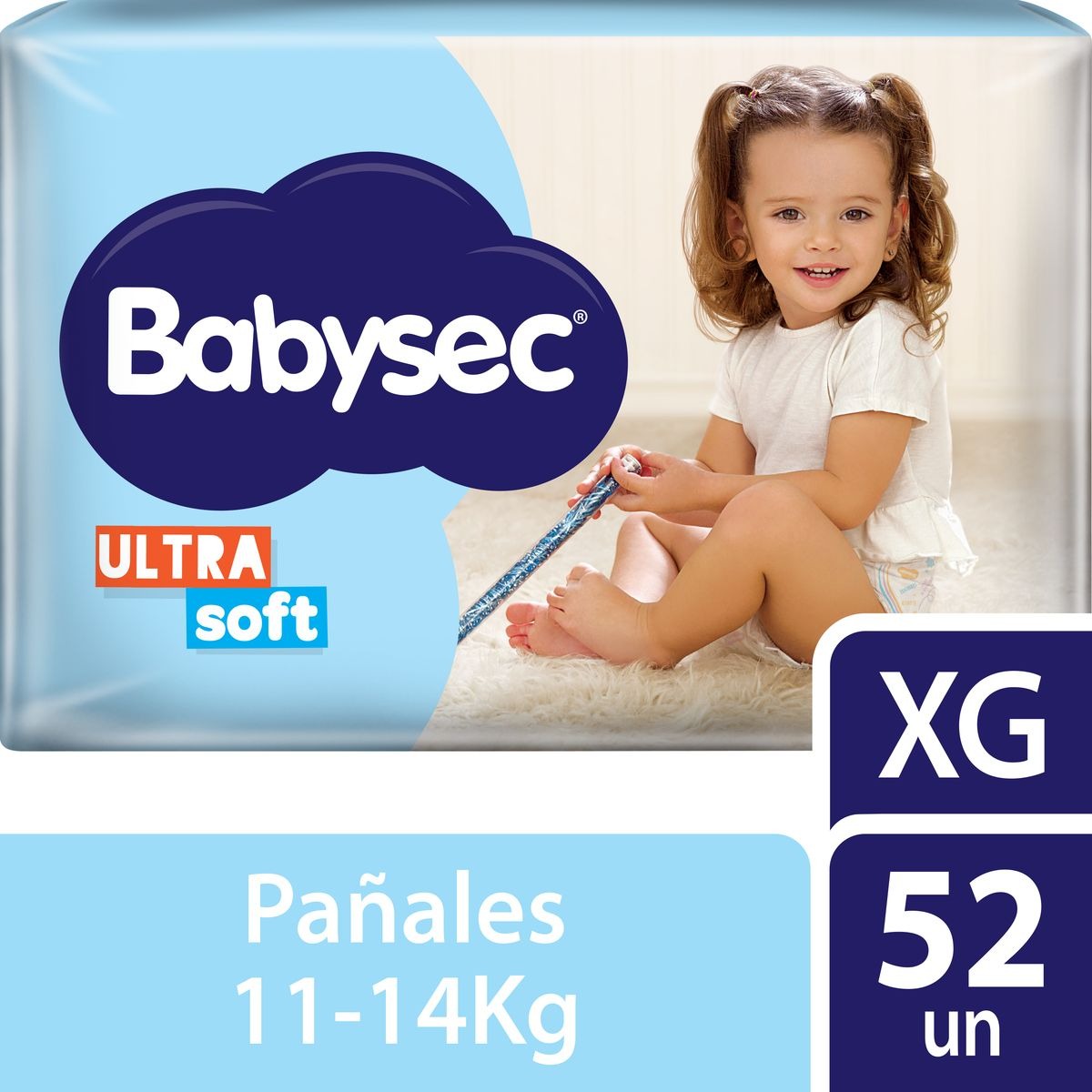 PAÑALES BABYSEC ULTRA SOFT XG 52 UNI.