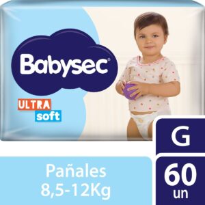 PAÑALES BABYSEC ULTRA SOFT G 60 UNI