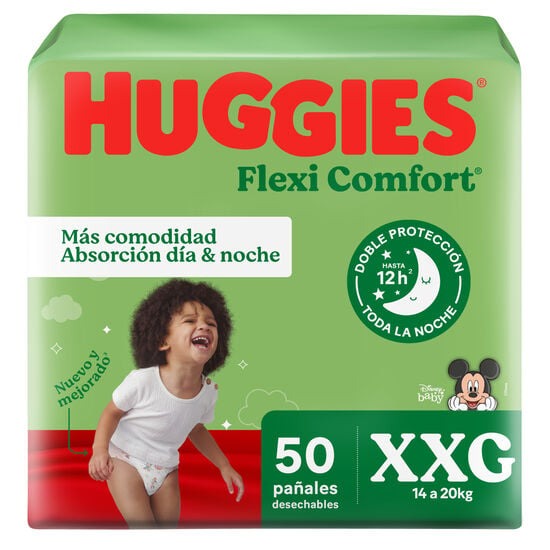 PAÑALES HUGGIES FLEXI COMFORT XXG 50 UNI.