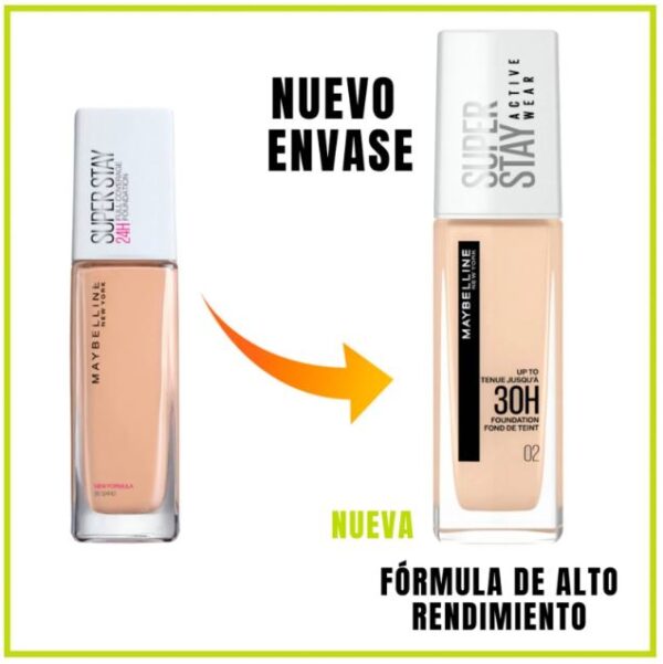 Base de Maquillaje Superstay Active Wear 30hs Tono 220 Natural Beige - Imagen 4