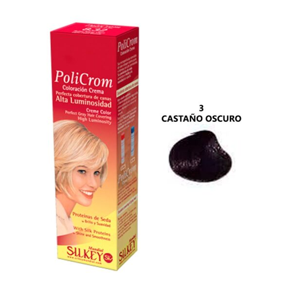TINTURA POLICROM Nº3 (CASTAÑO OSCURO)+OXIDANTE