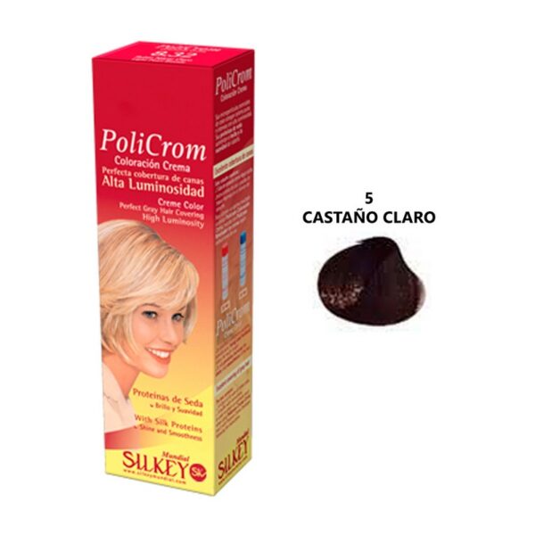 TINTURA POLICROM Nº5 (CASTAÑO CLARO)+OXIDANTE