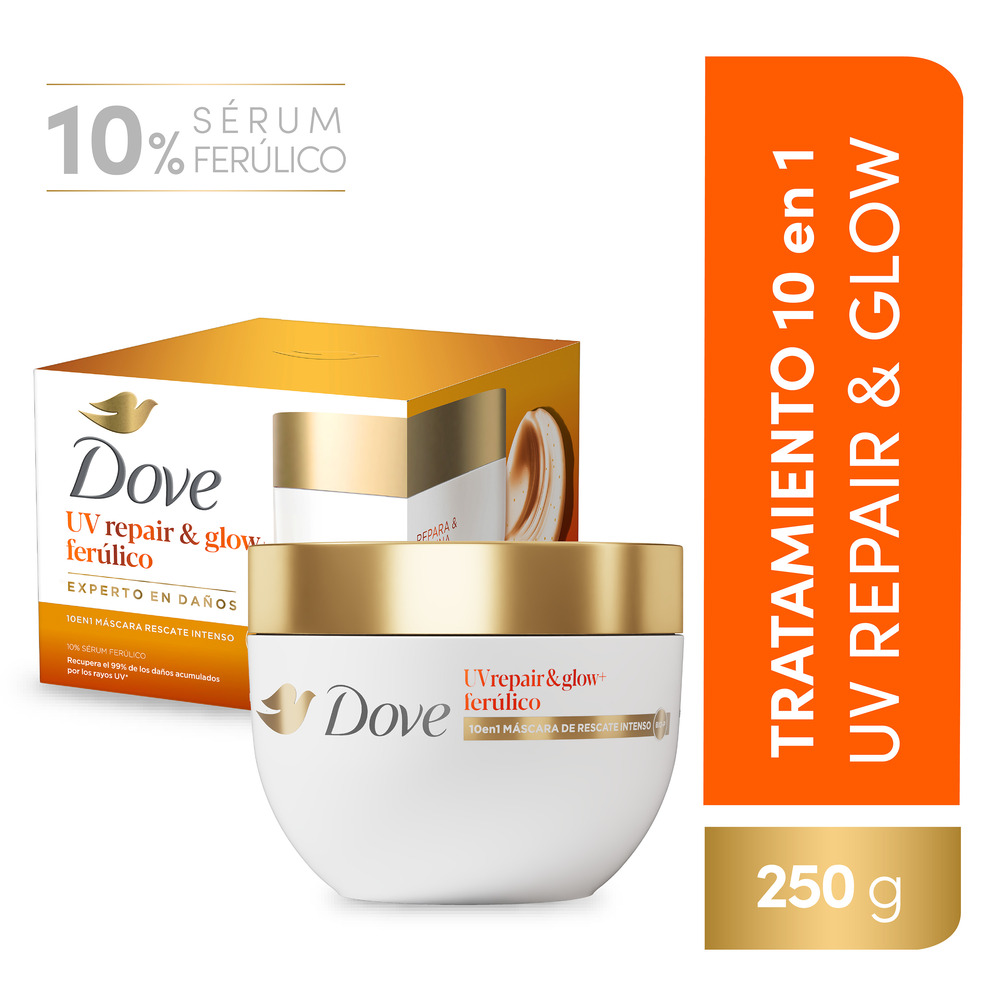 Máscara de Tratamiento DOVE UV Repair & Glow x 250 gr