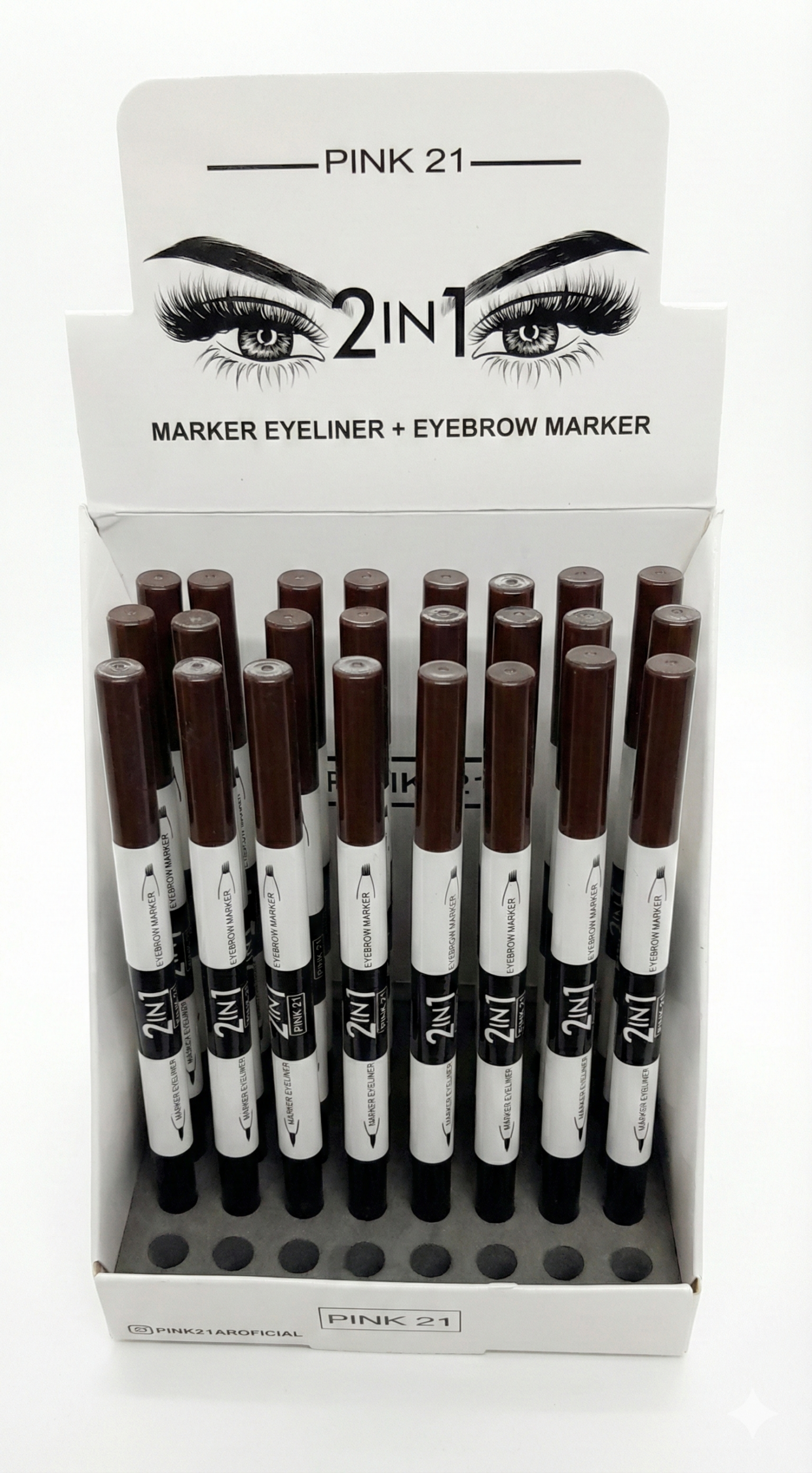 MARKER EYELINER+ EYEBROW MAKER PINK 21