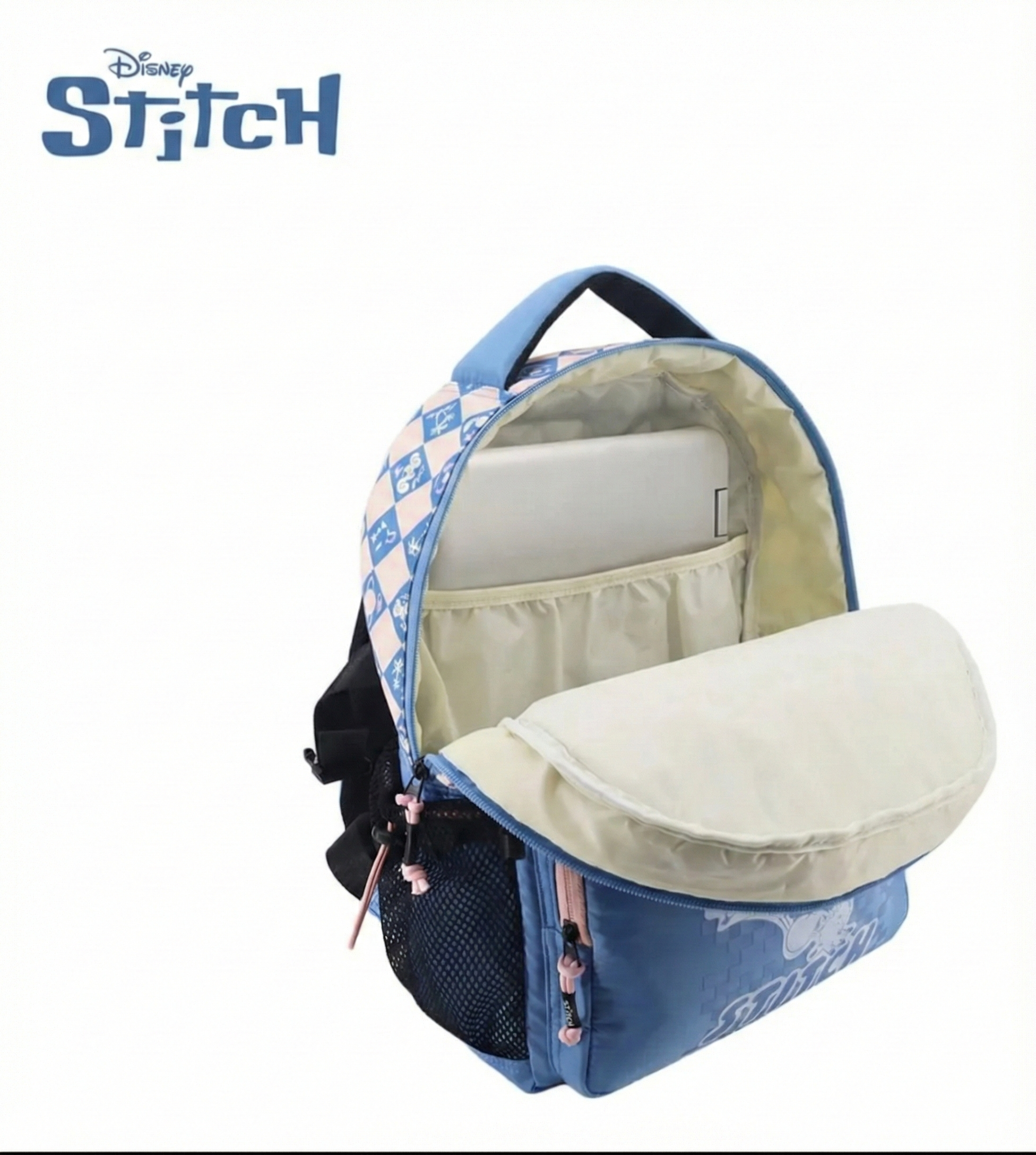 MOCHILA STITCH CELESTE - Imagen 3