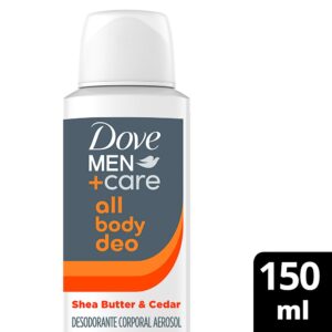Desodorante en Aerosol para Todo el Cuerpo DOVE MEN All Body Deo Shea Butter & Cedar x 150 ml