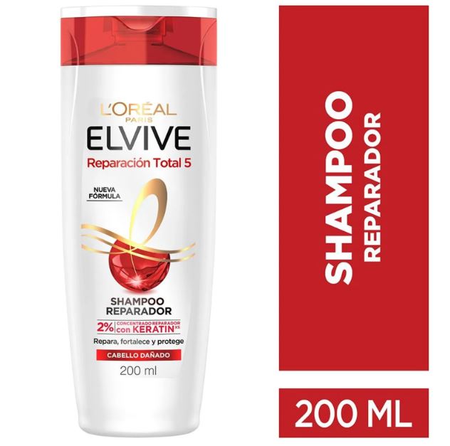 Shampoo Elvive Reparación Total Keratin x 200 ml