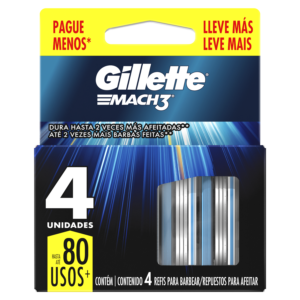 GILLETTE MACH3 X4 CARTUC