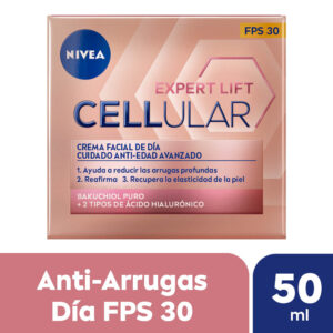 Crema facial antiedad de día NIVEA Cellular Lift Expert FPS 30 con Bakuchiol x 50 ml