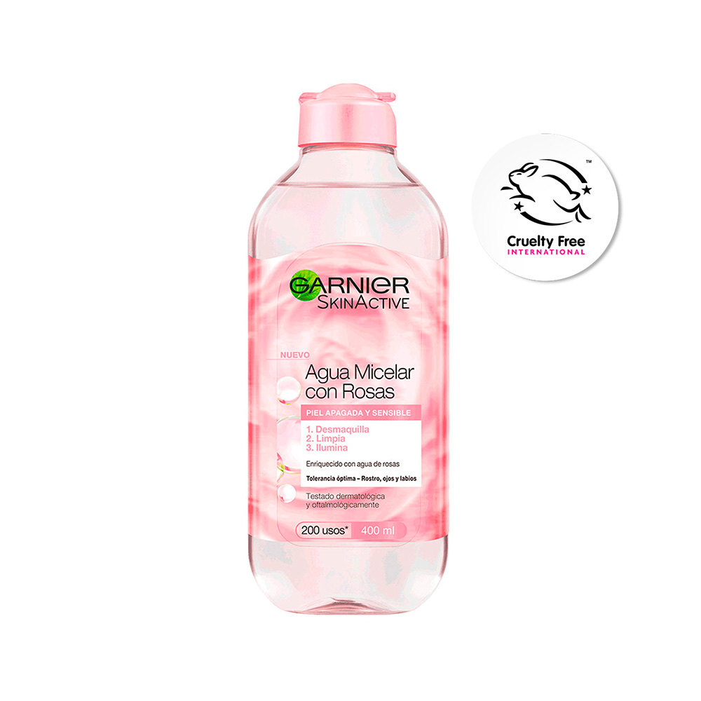 Agua Micelar de Rosas Garnier Skin Active x 400 ml