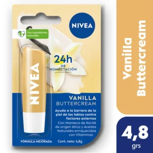 Protector labial humectante NIVEA Vainilla Buttercream para todo tipo de piel x 4,8 grs