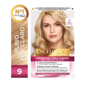 Kit tintura excellence creme 9.1 rubio muy claro