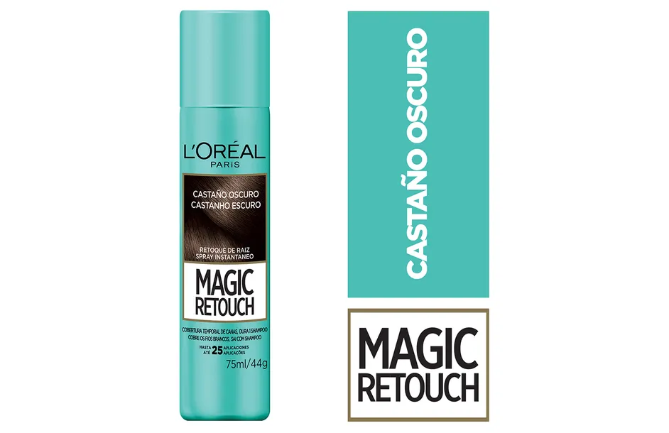 Magic Retouch de L'Oréal Paris Tono Castaño Oscuro x 75 ml