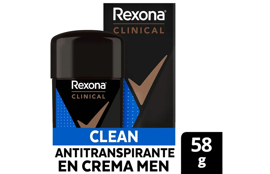 Desodorante Antitranspirante Rexona Clinical Clean en Crema x 58 gr