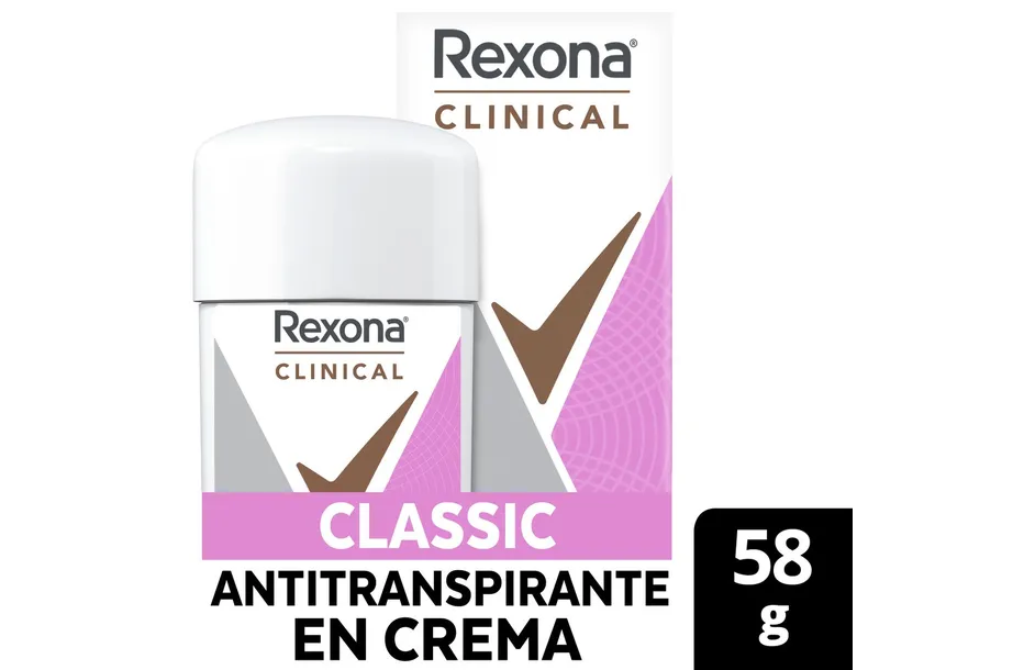 Desodorante Antitranspirante Rexona Clinical Classic en Crema x 58 gr