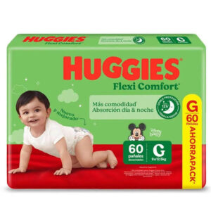 PAÑALES HUGGIES FLEXI CONFORT G X 60