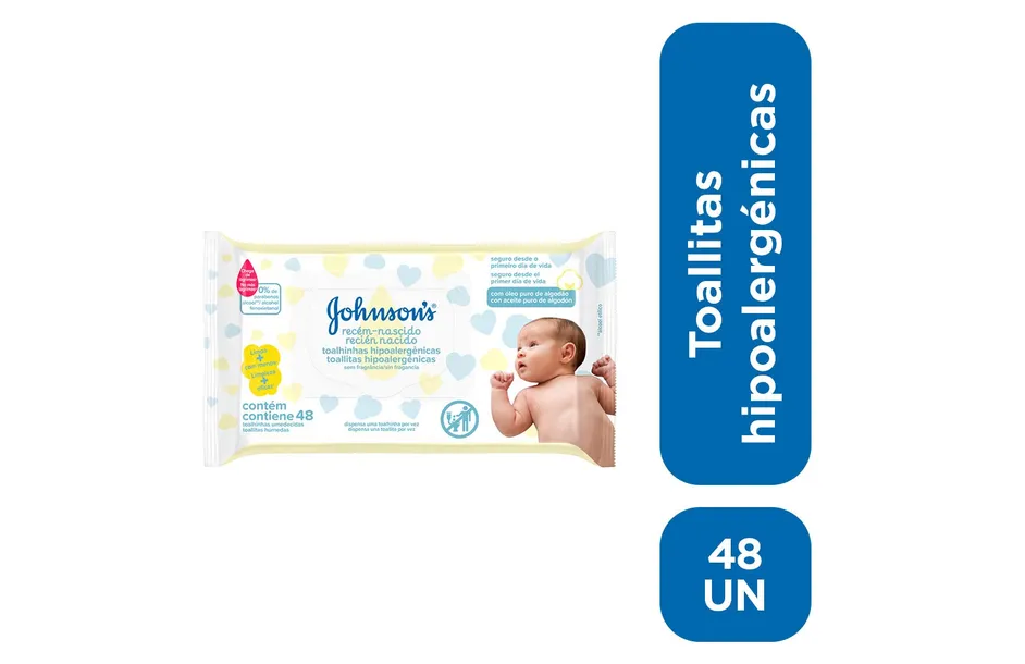 Johnson's Baby Toallitas Húmedas Recién Nacido x 48 un