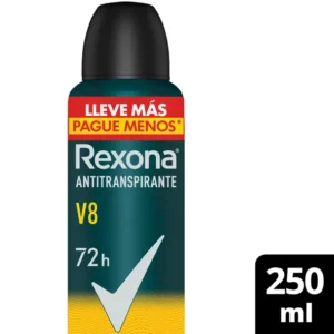 Desodorante Antitranspirante Rexona en aerosol Men V8 x 250 ml