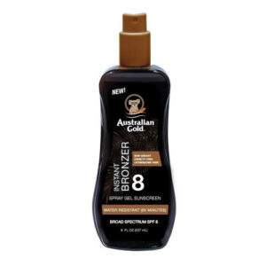 AUSTRALIAN GOLD Spray gel SPF 8 w/bronzer 8 oz. 237 ml AG